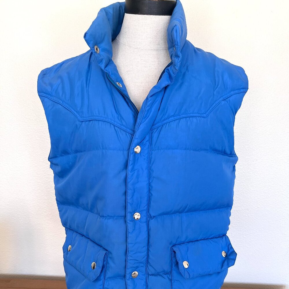 Vintage Rainier Sportswear Down Vest - Blue - Size Medium - Unisex - Puffer Vest